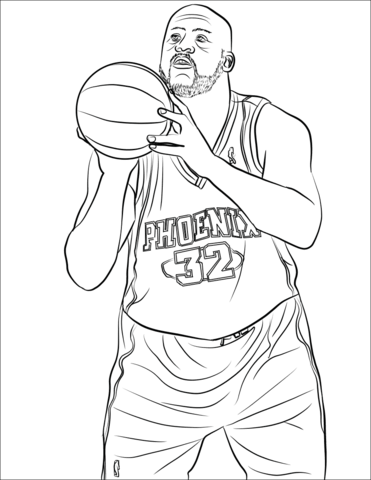 Shaquille O'Neal Coloring Page